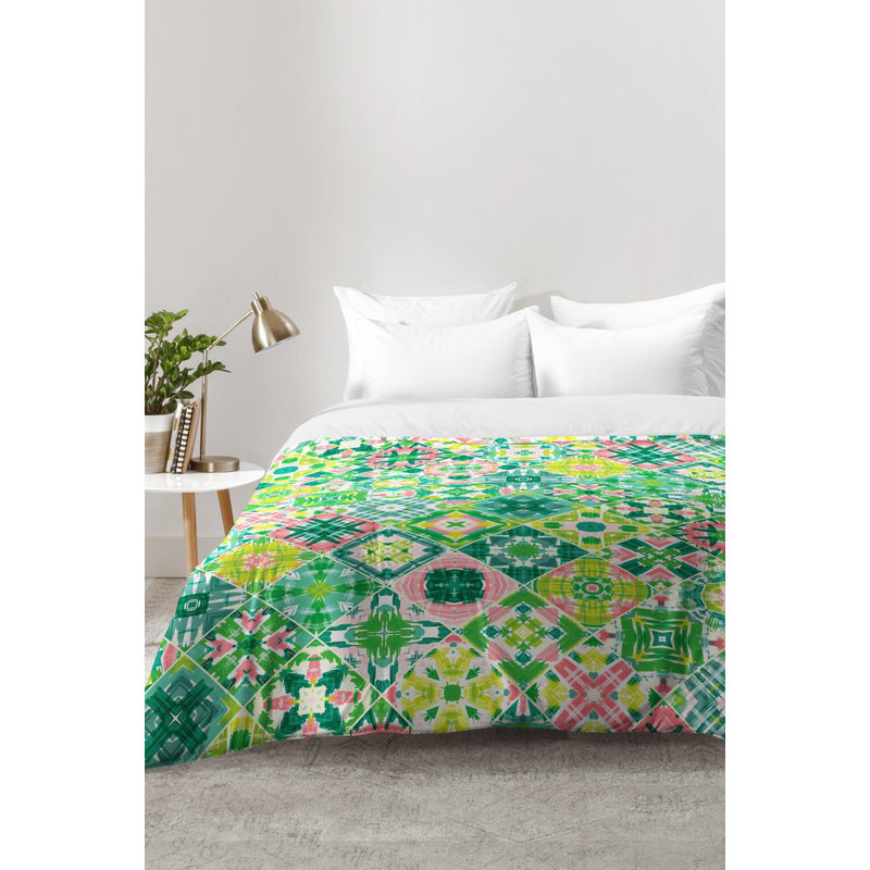 Ensemble d'édredon Tropical Tiles, Édredon pour très grand lit + 2 très grandes ta