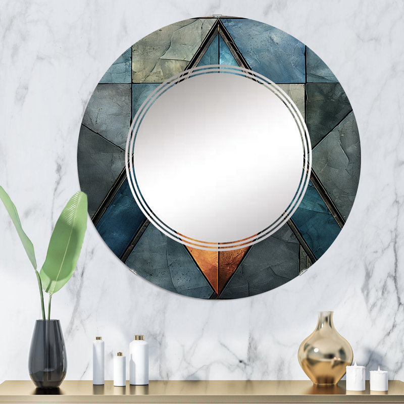 Maeline - Miroir mural moderne rond, 32 po x 32 po