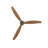 60" Rustic Wood Ceiling Fan with Remote Control, Energy Efficient DC Ceiling Fan, Quiet High Airflow Koa Blades-907626192