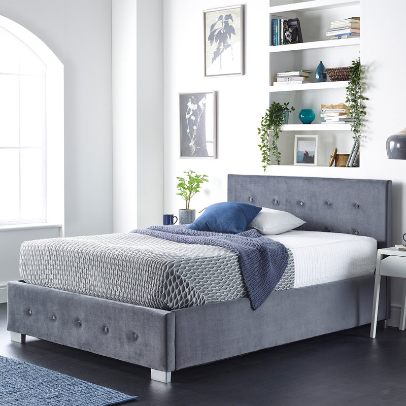 Blawnox Upholstered Ottoman Storage Bed, Small Double