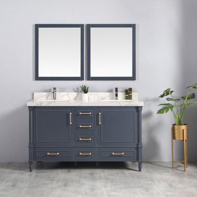 Ensemble de meuble-lavabo double 60 po Flavell