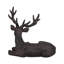 Statue rustique en cerf brun en résine - 6,0 po x 12,5 po x 13,75 po