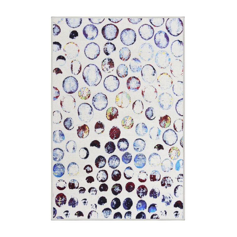 Tapis oriental blanc / mauve Alantis, Rectangle 5 pi x 8 pi