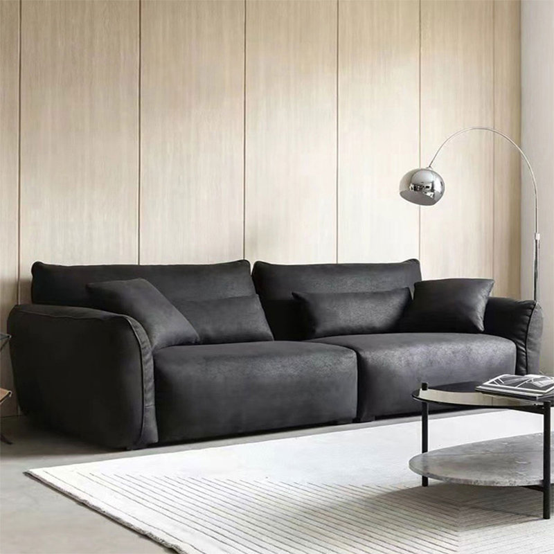 Coussin modulaire 100% polyester 98,43 po noir, L 98,43 po x P 41,34 po x H 33,46 po, Noir