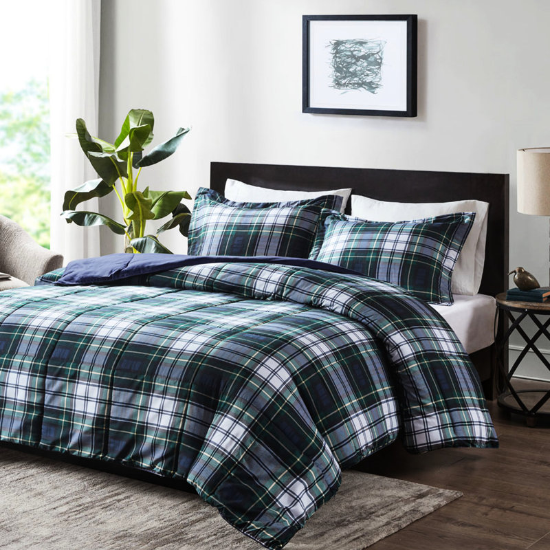 All Season 3m Comforter With Single Stitch Navy Microbial Treatment, King/ King