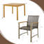 Tinasha 4 - Person Acacia Patio Dining Set with Square Table