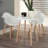Round Solid Wood Base Dining Table