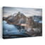 Vestrahorn Winter Landscape Dramatic Serene Abstract Coastal Landscape Wall Art Print 1 Piece Wrapped Canvas Wall Art-1536494418