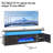 Floating Fireplace TV Stand, High Gloss LED Fireplace TV Stand Entertainment Center For 70/75/80 Inch TV, Modern Media TV Console Cabinet For Living Room-1522165470-1522165482