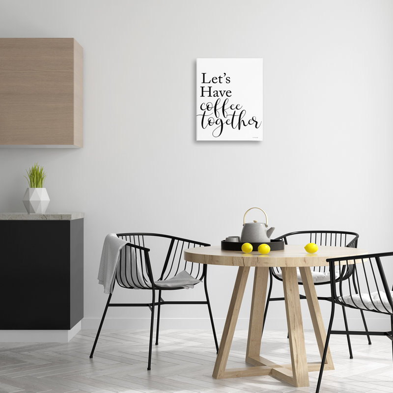 "Coffee Together", art mural sur toile par Yass Naffas Designs, H 20 po x l 16 po