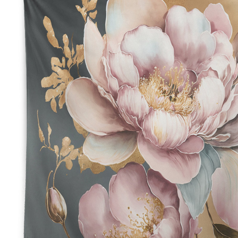 Tapisserie en polyester fleur d'orchidée II, H 50 po x l 60 po