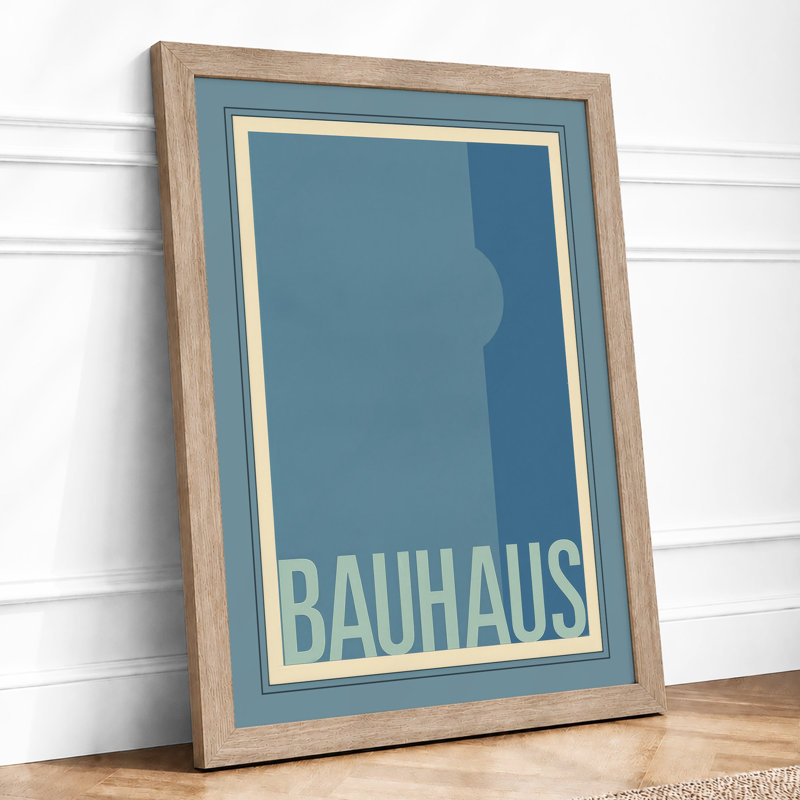 Bauhaus Silhouette Geometric - Print, A2 - 59.4 x 42.0 cm, Oak