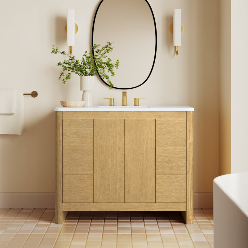 Raye 42'' Single Bathroom Vanity with Quartz Top