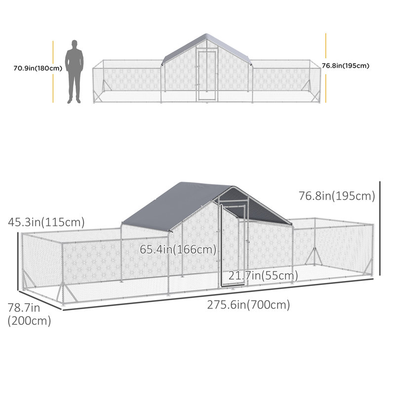 Deosha 150.69 Square Feet with Chicken Run