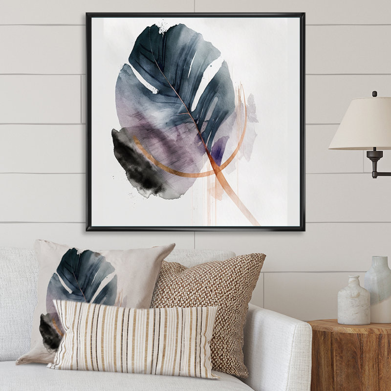 Green Philodendron Leafy Whispers II - impression, H 30 po x l 30 po x P 1 po, Cadre flottant noir