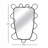 Cole and Grey Metal Black Room Wall Mirror with Wavy Edges