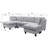 118" W U-Shaped Sectional with 2 Ottomans-1116855912