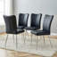 Chaises de salle à manger modernes et ergonomiques en similicuir de 18 po de hauteur avec pieds en métal-1450731851