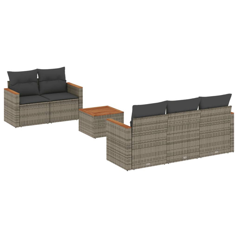 Ensemble de canapé de jardin vidaXL - gris