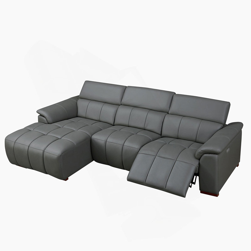 Canapé confortable, Orienté à gauche (vu de face), Gris foncé
