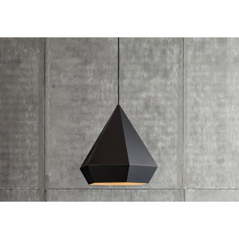 1 - Light Single Pendant, Black