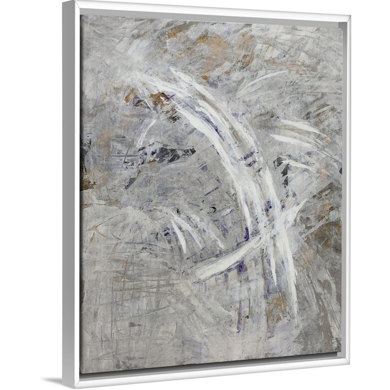 «Flying up and Away», peinture sur toile, H 21,7 po x l 17,7 po x p 1,75 po, Cadre flottant blanc