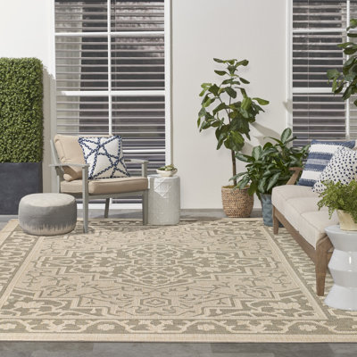 Tapis d'extérieur taupe Gerritt