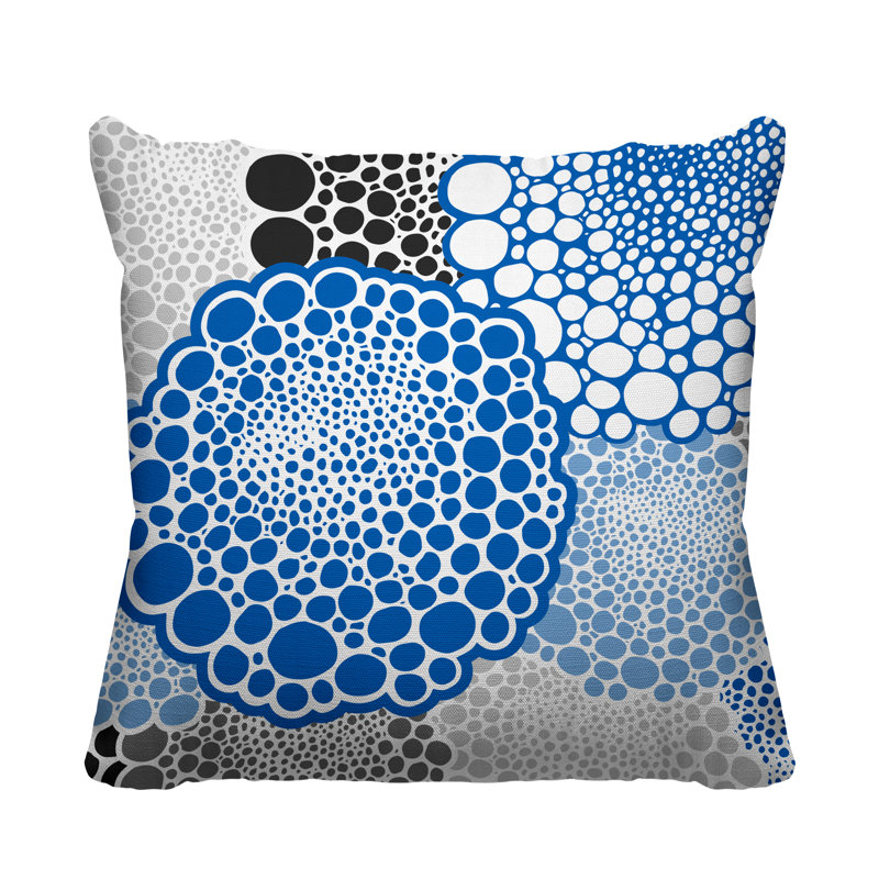 Coussin Bryony, L 17 po x H 17 po, Bleu