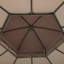 Fabric Pavillon PINDO - 412cm x 412cm, brown, Araeya