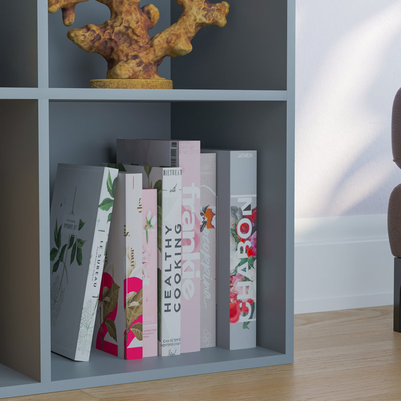 Oreland Cube Bookcase, 96.5cm H x 64.5cm W x 29cm D, Grey