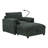 Chenille Armchair With Ottoman-541482960
