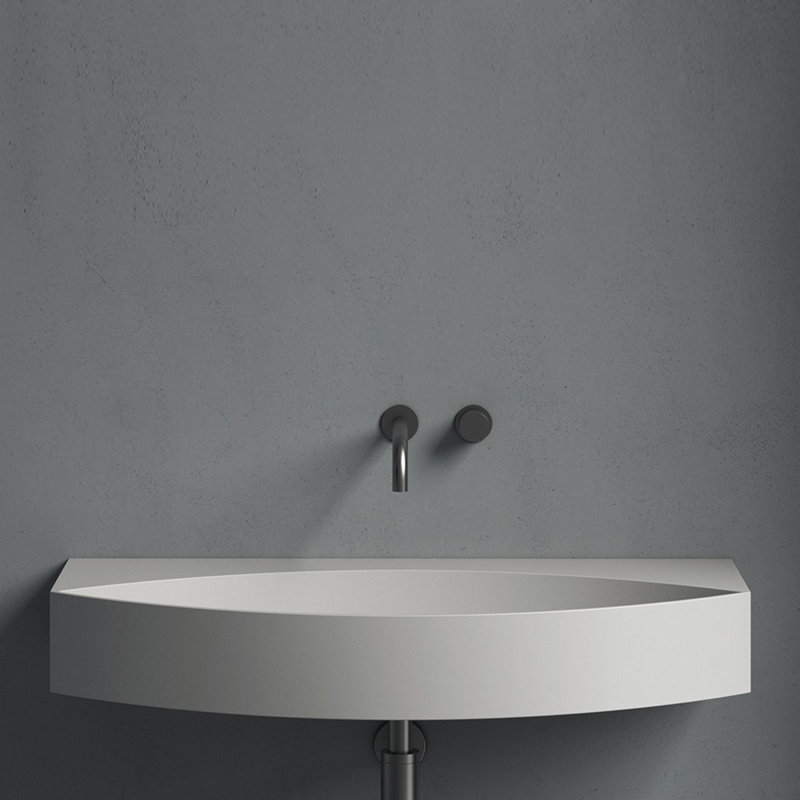 Occhio 35.6'' L Bathroom Sink, No Hole, Glossy White