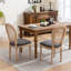 Chaise en bois massif à dossier en rotin-1058595070