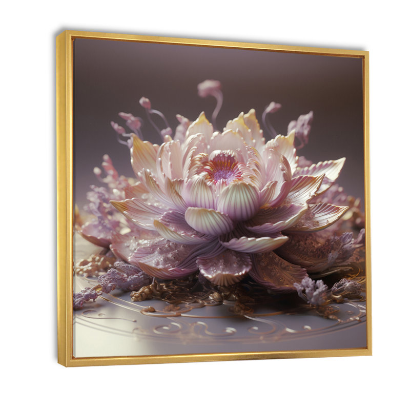 Lochlan sur toile, H 36 po x l 36 po x P 1,5 po, Cadre flottant doré