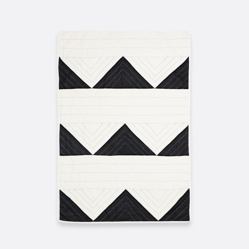 Quilted Throw Blanket, Charcoal