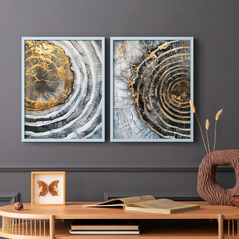 Série ABSTRACT CCxxxi - reproduction encadrée de qualité supérieure - prête à être accrochée - aucun clou requis - aucun clou requis
