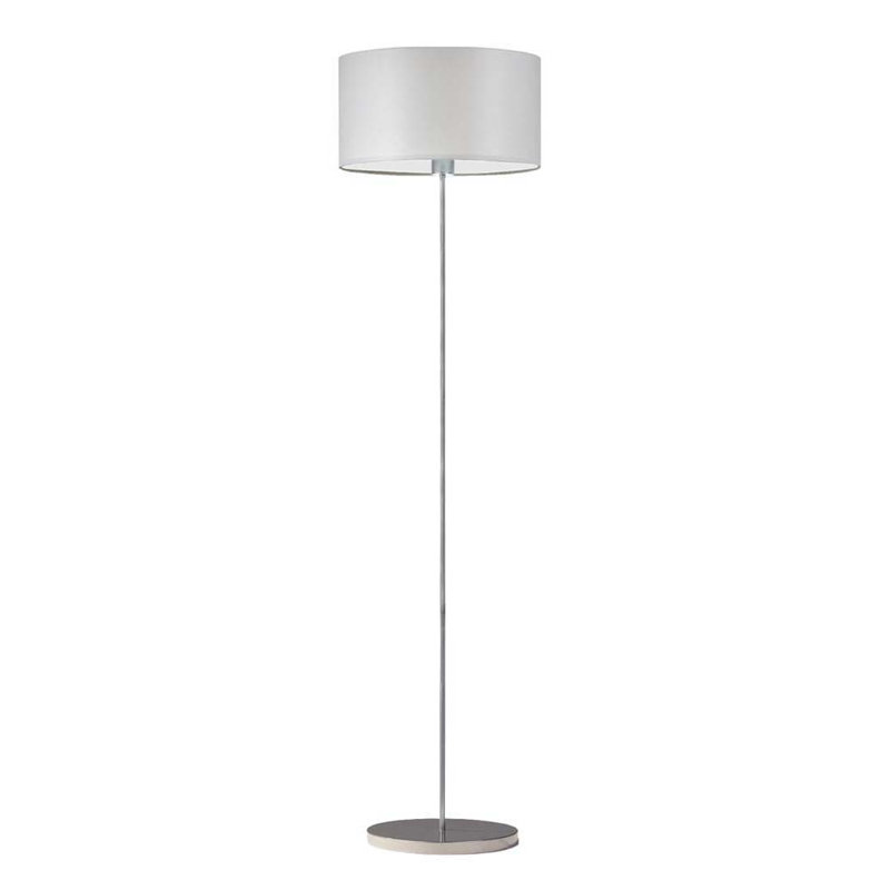 Askel 156cm Traditional Floor Lamp, Light Grey, Silver