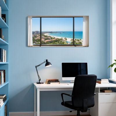 Paysages pittoresques et urbains avec vue sur la plage, paradis tropical, océan et palmiers Z251225161612195154