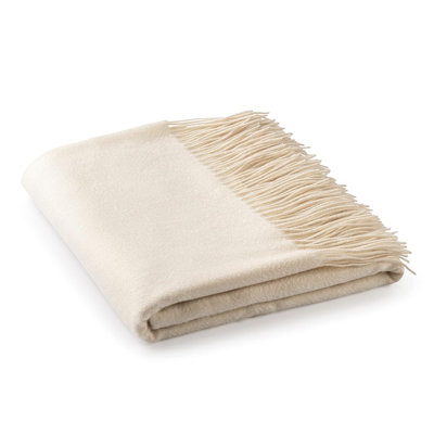 100% Cashmere Throw Blanket with Fringe