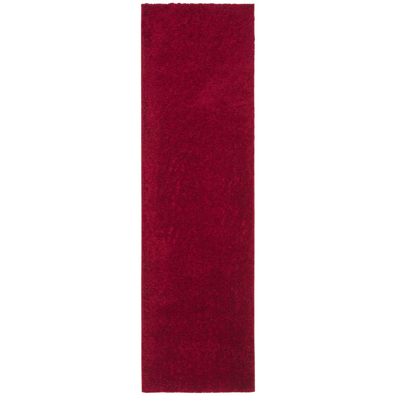 Jiang Red Area Rug, Runner 2'3" x 14', Red
