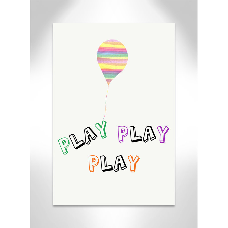 Play Play Play, impression sur papier, H 36 po x l 24 po x P 1,5 po, Canevas