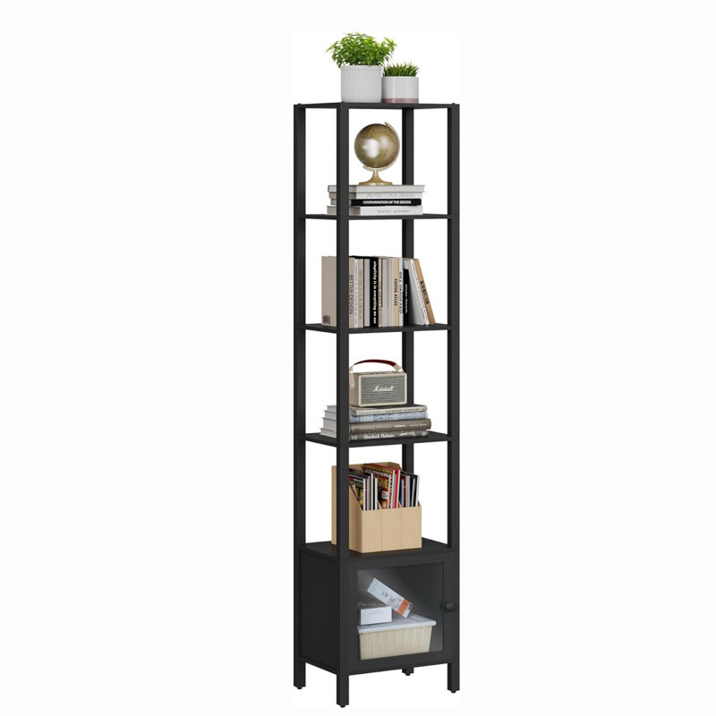 6 Tier Bookcase and Bookshelf, Black