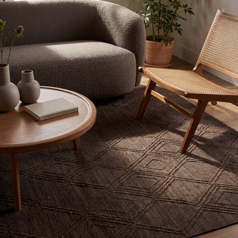  Tapis intérieur / extérieur Torira, Brown, Rectangle 7 pi 6 po x 9 pi 6 po