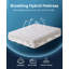 Grand matelas hybride avec mousse viscoélastique et ressorts ensachés