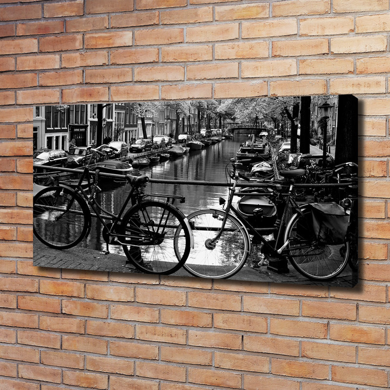 Bicycles Amsterdam - Wrapped Canvas Print