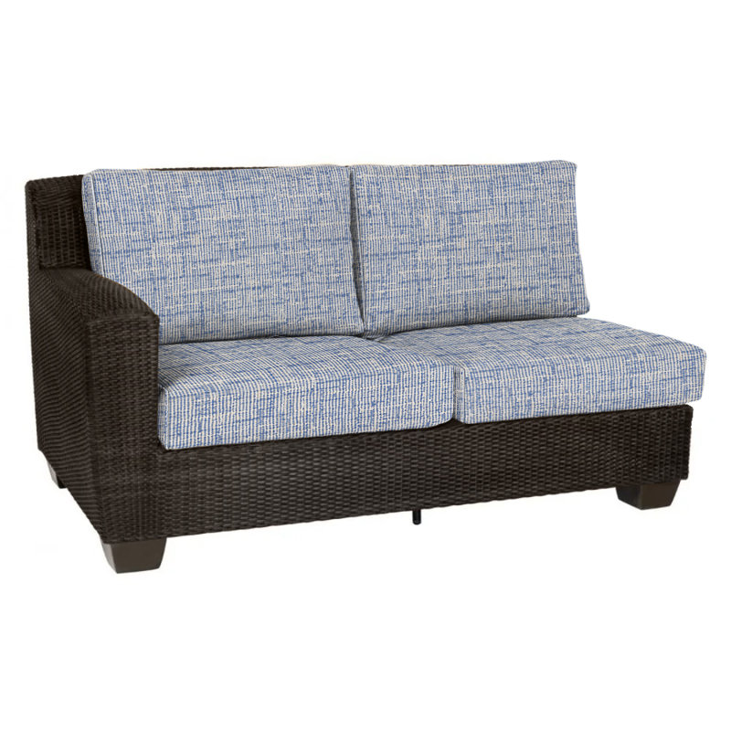 Saddleback Outdoor 2 - Seat Loveseat, Impact Vapor Gray Sunbrella®, Coffee