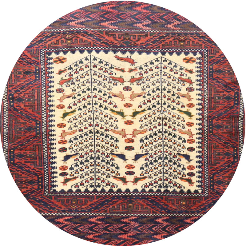 Oriental Indoor Rug, Round 8'