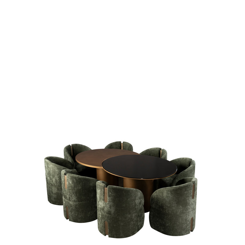 Fauteuil rembourré en velours Portledge , Vert