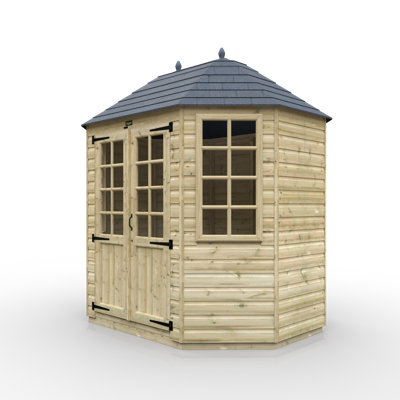 Elite 6 x 8 Ft. Shiplap Corner Summer House