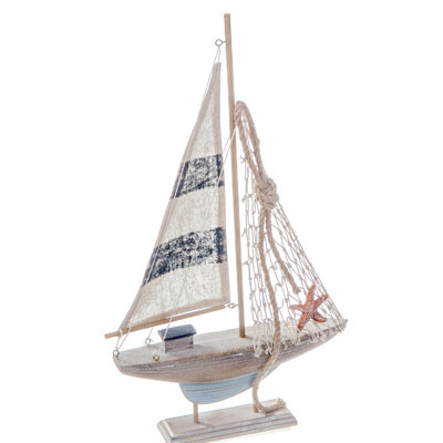 Voilier en bois vieilli Caifee